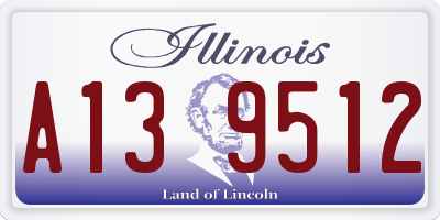 IL license plate A139512