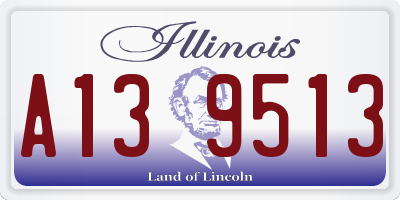 IL license plate A139513