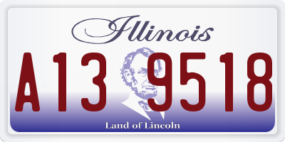 IL license plate A139518