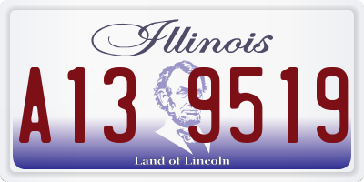 IL license plate A139519