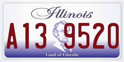 IL license plate A139520