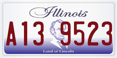 IL license plate A139523