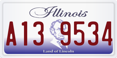 IL license plate A139534