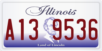 IL license plate A139536