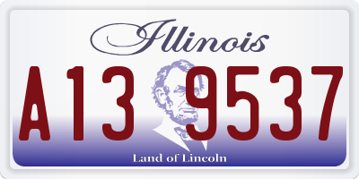 IL license plate A139537