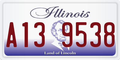 IL license plate A139538