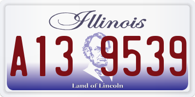 IL license plate A139539
