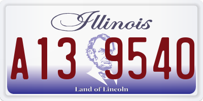 IL license plate A139540
