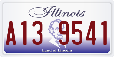 IL license plate A139541