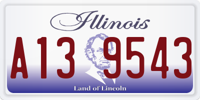 IL license plate A139543