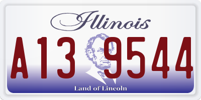 IL license plate A139544
