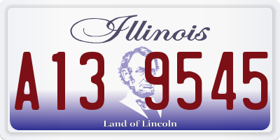 IL license plate A139545