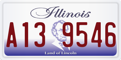 IL license plate A139546