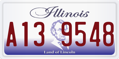 IL license plate A139548