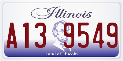 IL license plate A139549