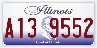 IL license plate A139552