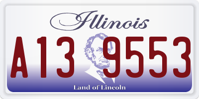 IL license plate A139553