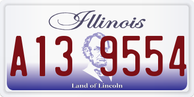 IL license plate A139554