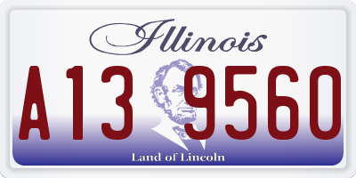 IL license plate A139560