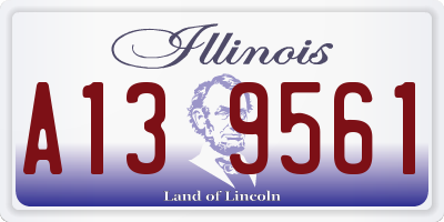 IL license plate A139561