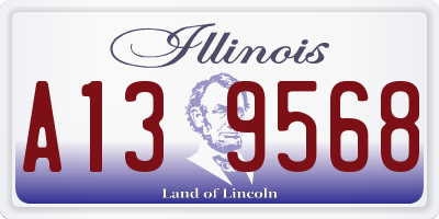 IL license plate A139568