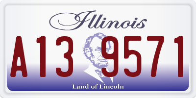 IL license plate A139571