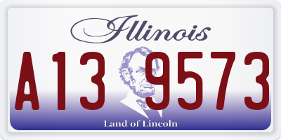 IL license plate A139573