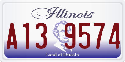 IL license plate A139574