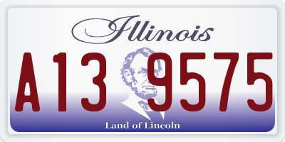 IL license plate A139575