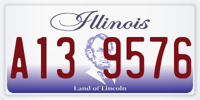 IL license plate A139576