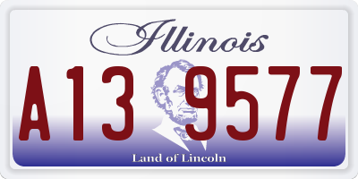 IL license plate A139577
