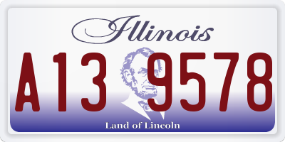 IL license plate A139578