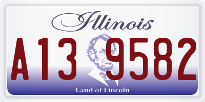 IL license plate A139582