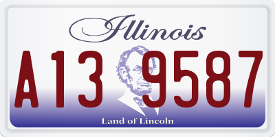 IL license plate A139587