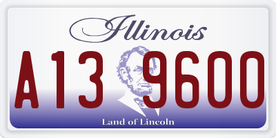 IL license plate A139600