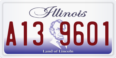 IL license plate A139601