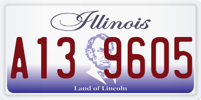IL license plate A139605