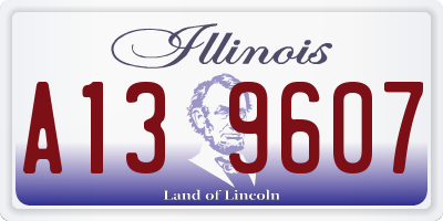 IL license plate A139607