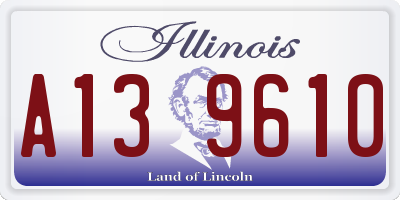 IL license plate A139610