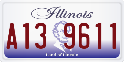 IL license plate A139611