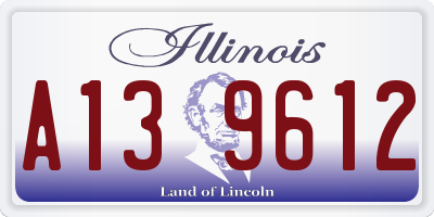 IL license plate A139612
