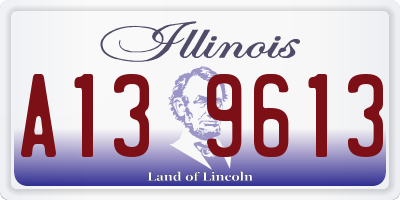 IL license plate A139613