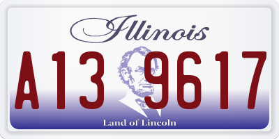 IL license plate A139617