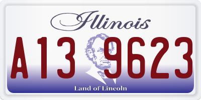 IL license plate A139623