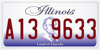 IL license plate A139633