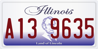 IL license plate A139635