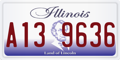 IL license plate A139636