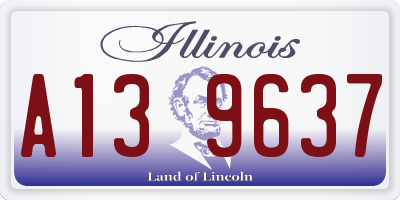 IL license plate A139637