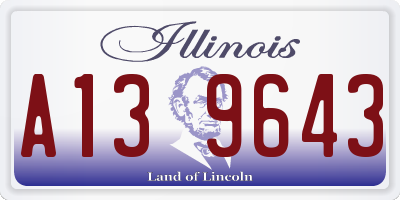 IL license plate A139643