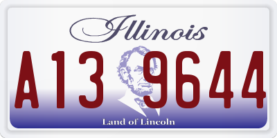 IL license plate A139644